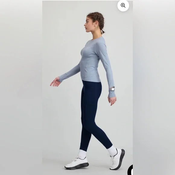 NWT Women's Cozy Zero Merino Blend Lightweight Navy Blue Leggings Pants. Small. - Picture 6 of 14